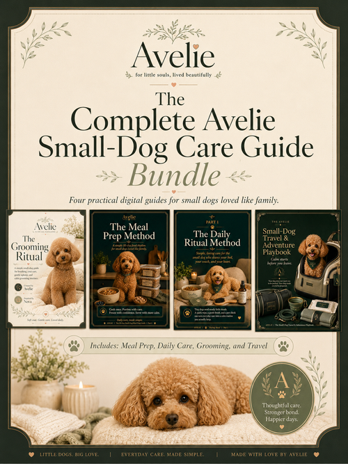 Avelie complete small-dog care guide bundle with four digital guide covers