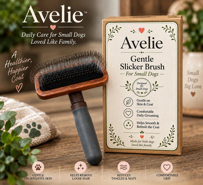 Avelie Gentle Slicker Brush for Small Dogs