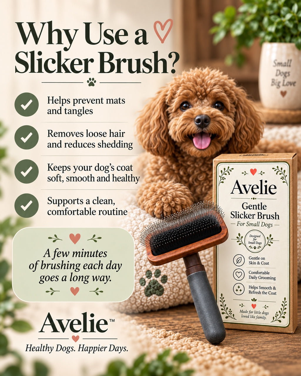 Why use a slicker brush for small-dog grooming
