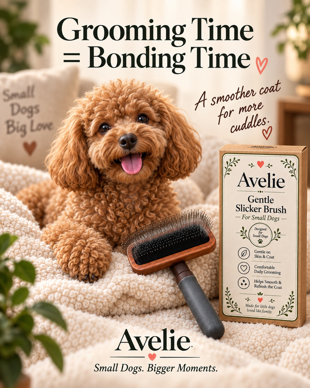 Avelie grooming time and bonding time lifestyle image