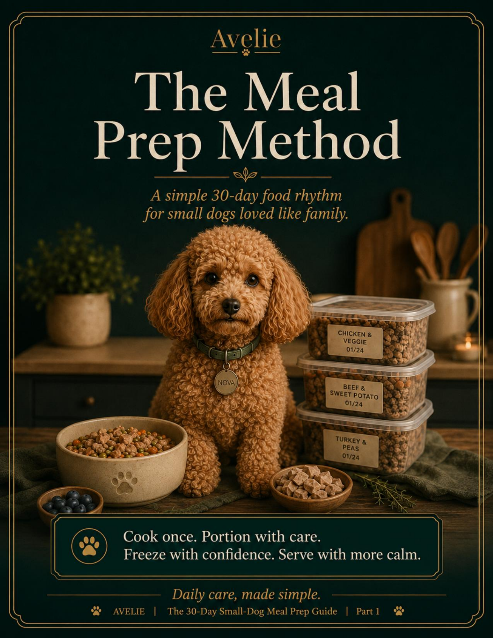 Avelie The Meal Prep Method small-dog meal prep guide cover